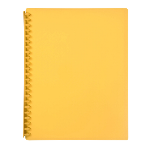 Marbig A4 Display Book Refillable Pockets 20 Page YELLOW - 2007005