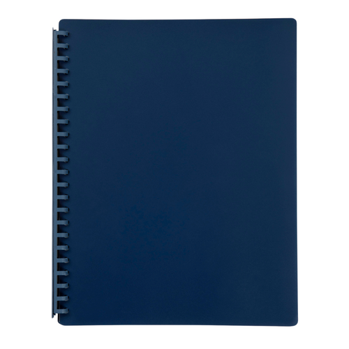 Marbig A4 Display Book Refillable Pockets 20 Page DARK BLUE - 2007027
