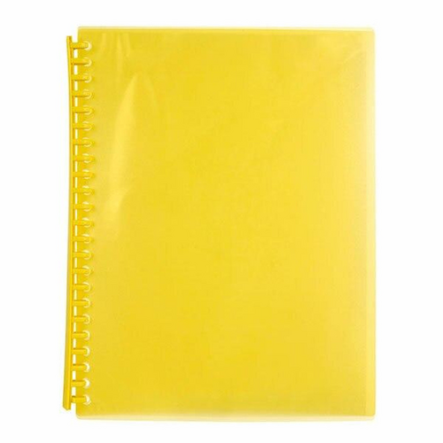 Marbig A4 Display Book Refillable 20 Pocket TRANSLUCENT YELLOW - 2007305