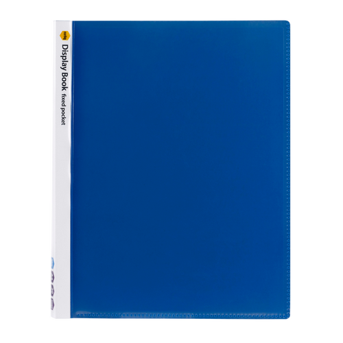 Marbig A4 Display Book NON-Refillable Pockets With Insert Cover 20 Page BLUE - 2003613