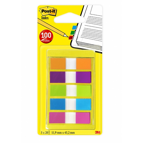 Post-It Flags Mini 683-5CB2 Orange/Purple/Green/Blue/Pink - 21945