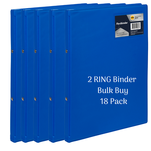 Esselte A4 2 Ring Binder Flexi PVC 20mm 013949ROY BLUE - 18 PACK