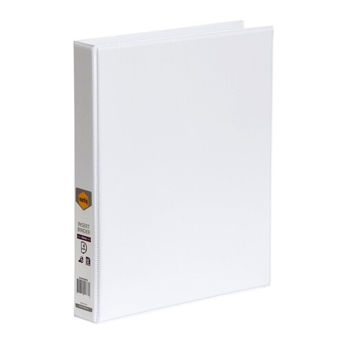 Marbig PE A4 Binder Insert Clearview 4 D-Ring 25mm 5404008B - White