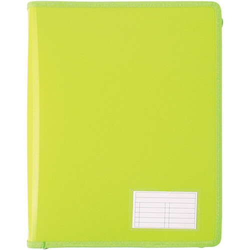 Bantex Binder A4 25mm 2 Ring With Zipper - Lime 65406