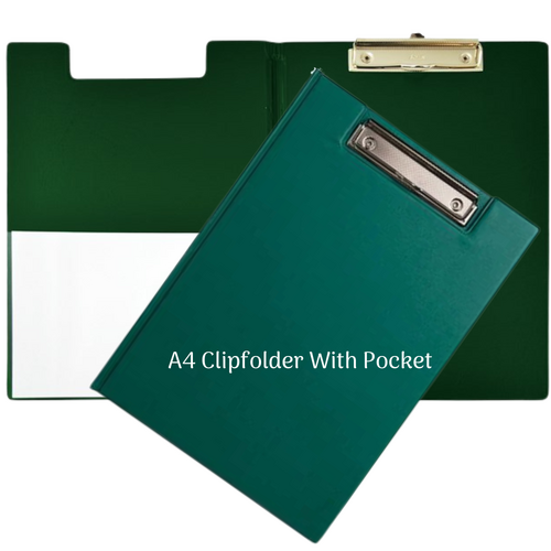 Bantex PVC Clipfolder A4 With Pocket 100851703 - Green