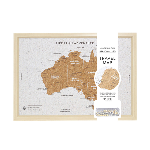Travel Board Australian Map Small 53.5cm x 36.5cm
