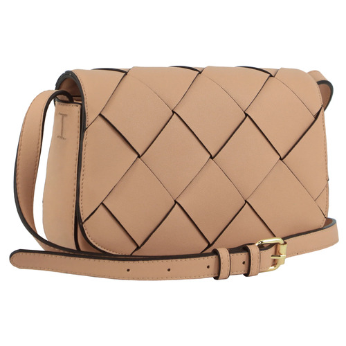 Milleni Ladies Woven Fashion Cross-Body Bag in Blush 3535