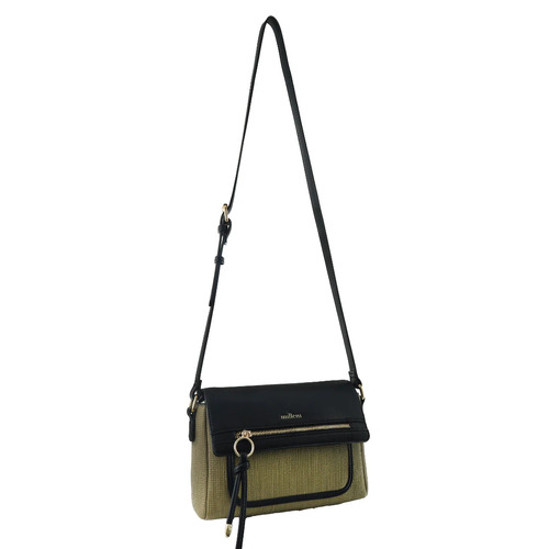 Milleni Ladies Fashion Flap-Over Crossbody Bag in Green