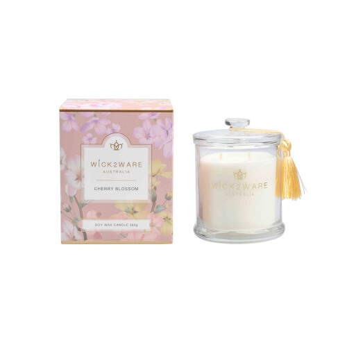 Wick2Ware Soy Candle Jar 380g - Cherry Blossom