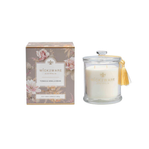 Wick2Ware Soy Candle Jar 380g - Tonka & Vanilla Bean