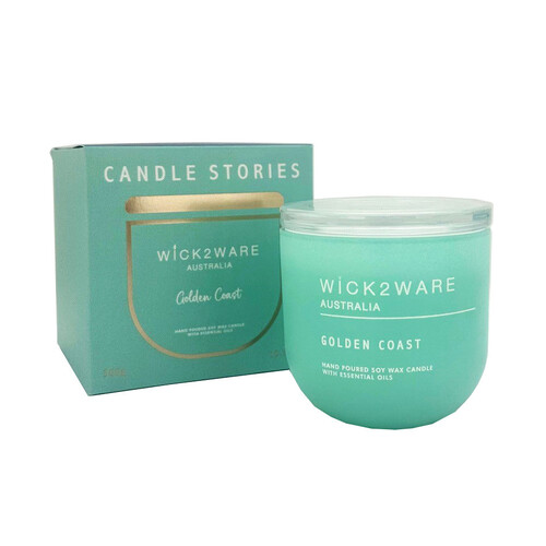 Wick2Ware Soy Candle Jar 300g - Golden Coast