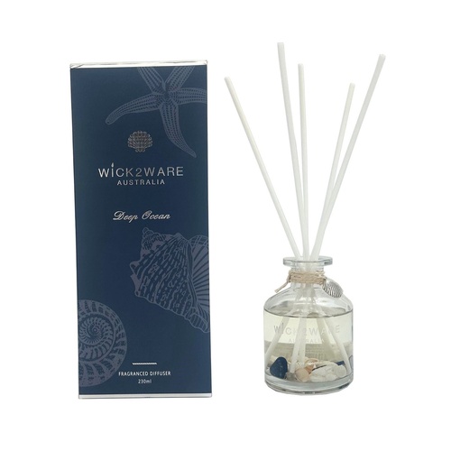 Wick2Ware Reed Fragrance Diffuser 230ml - Deep Ocean