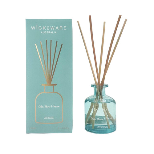 Wick2Ware Reed Fragrance Diffuser 230ml - Cotton Flower & Freesia