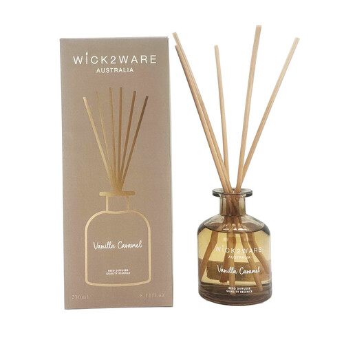 Wick2Ware Reed Fragrance Diffuser 230ml - Vanilla Caramel