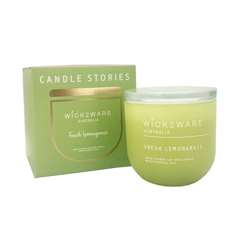 Wick 2 Ware Soy Candle Hand poured 300g - Fresh Lemongrass