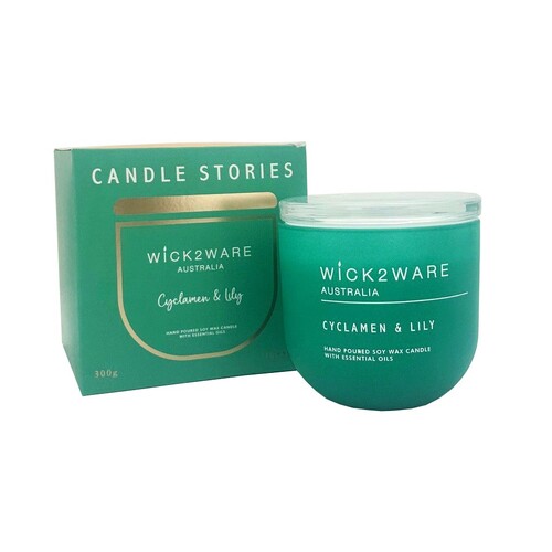 Wick2Ware Soy Candle Jar 300g - Cyclamen & Lily