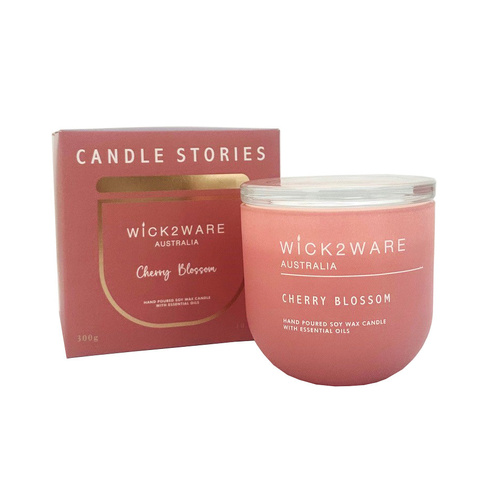 Wick 2 Ware Soy Candle Hand poured 300g - Cherry Blossom