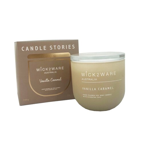 Wick2Ware Soy Candle Jar 300g - Vanilla Caramel