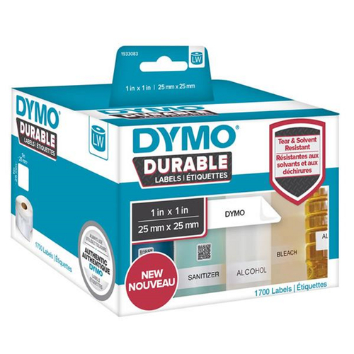 Dymo LabelWriter Durable Industrial Label 25 x 25mm 2 Rolls of 850 Labels - 1933083