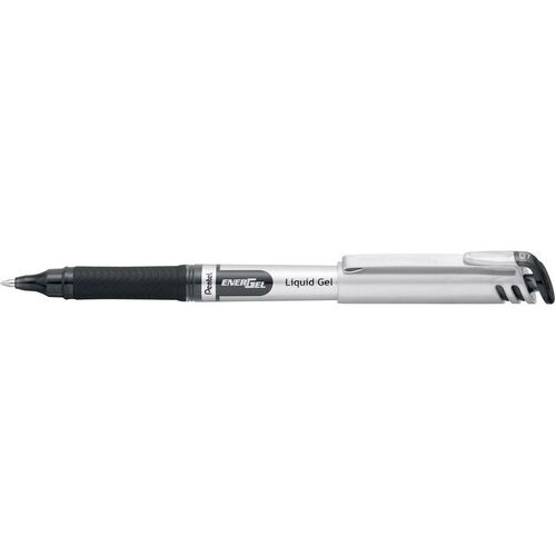Pentel Energel BL17 Metal Tip Rollerball Pen 0.7mm BLACK - 1 Pack