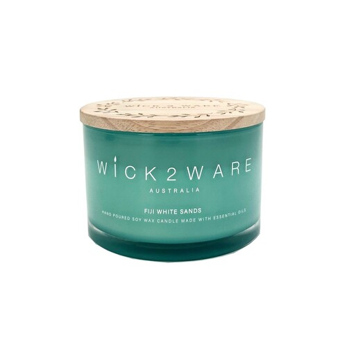 Wick 2 Ware Candle Jar Handpoured Soy Wax 430g - Fiji White Sands