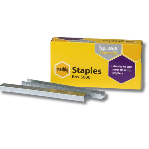 Marbig Staples 26/6 5000 Pack - 90300