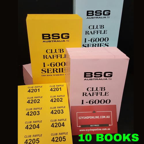 BSG Club Raffle Hamper Tickets 1-6000 SERIES - (10 BOOKS)