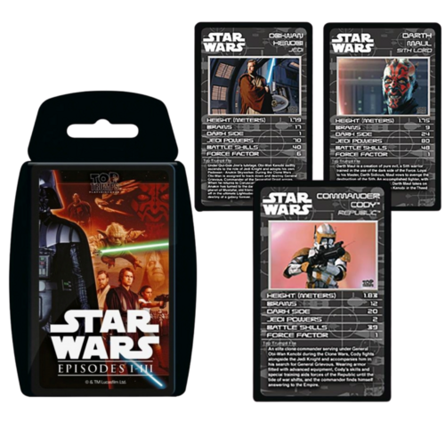 Star Wars EP 1-III - Top Trumps Family/Kids/Adult Educational Card Game Toy